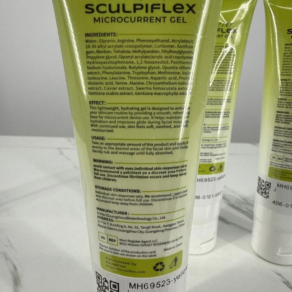 SCULPIFLEX Microcurrent Gel Smooth Define Brighten 2.82oz 3pk EXP 02/07/27